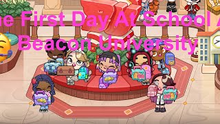 The First Day At School At Beacon University School Episode 1 🏫🎒😁 | Voice 🔊| Avatar World Roleplay 