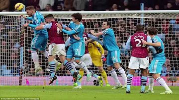 Aston Villa 0-0 Sunderland: Delph sees red in goalless draw.