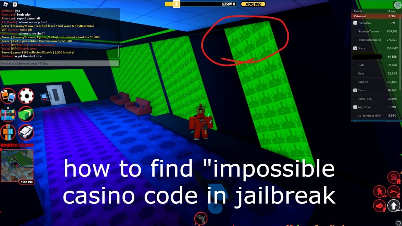 Casino Code Roblox Jailbreak