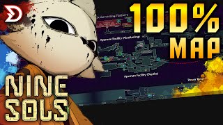 Nine Sols | 100% Map - All Bosses, Upgrades, Abilities, Items, Secrets & More!