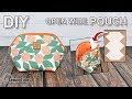 DIY OPEN WIDE POUCH 파우치만들기 | Cosmetic Bag Makeup Purse Tutorial [sewingtimes]