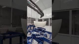 Bathtub polishing with Robot #brazil #sprutcamrobot #cadcam #polishing #bathtub #robot