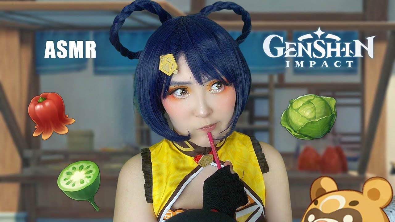 АСМР Ингредиенты для Сянлин 🍎 ASMR Xiangling Genshin Impact ✨