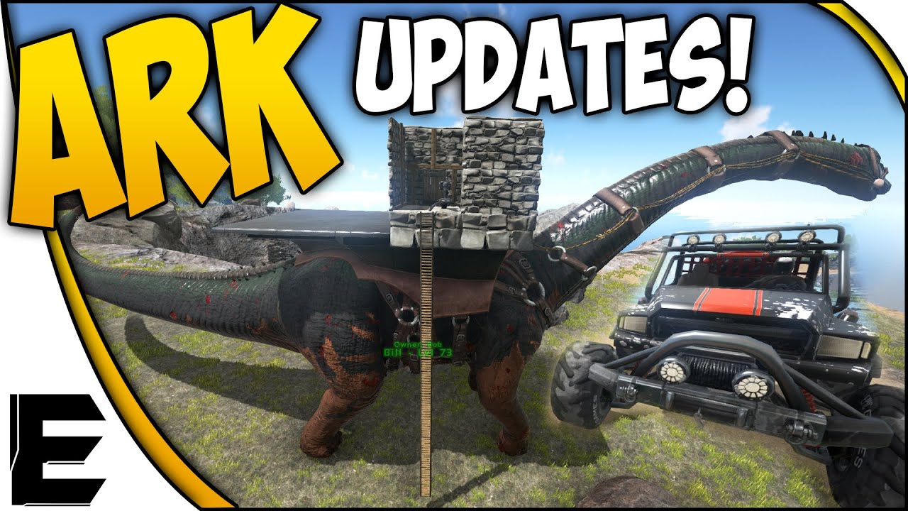 ARK Survival Evolved Update DUNE BUGGY, BRONTO PLATFORM SADDLE BASE