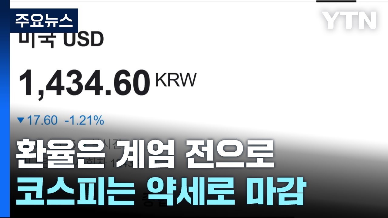 원·달러 환율은 계엄 전으로...코스피는 약세로 마감 / YTN