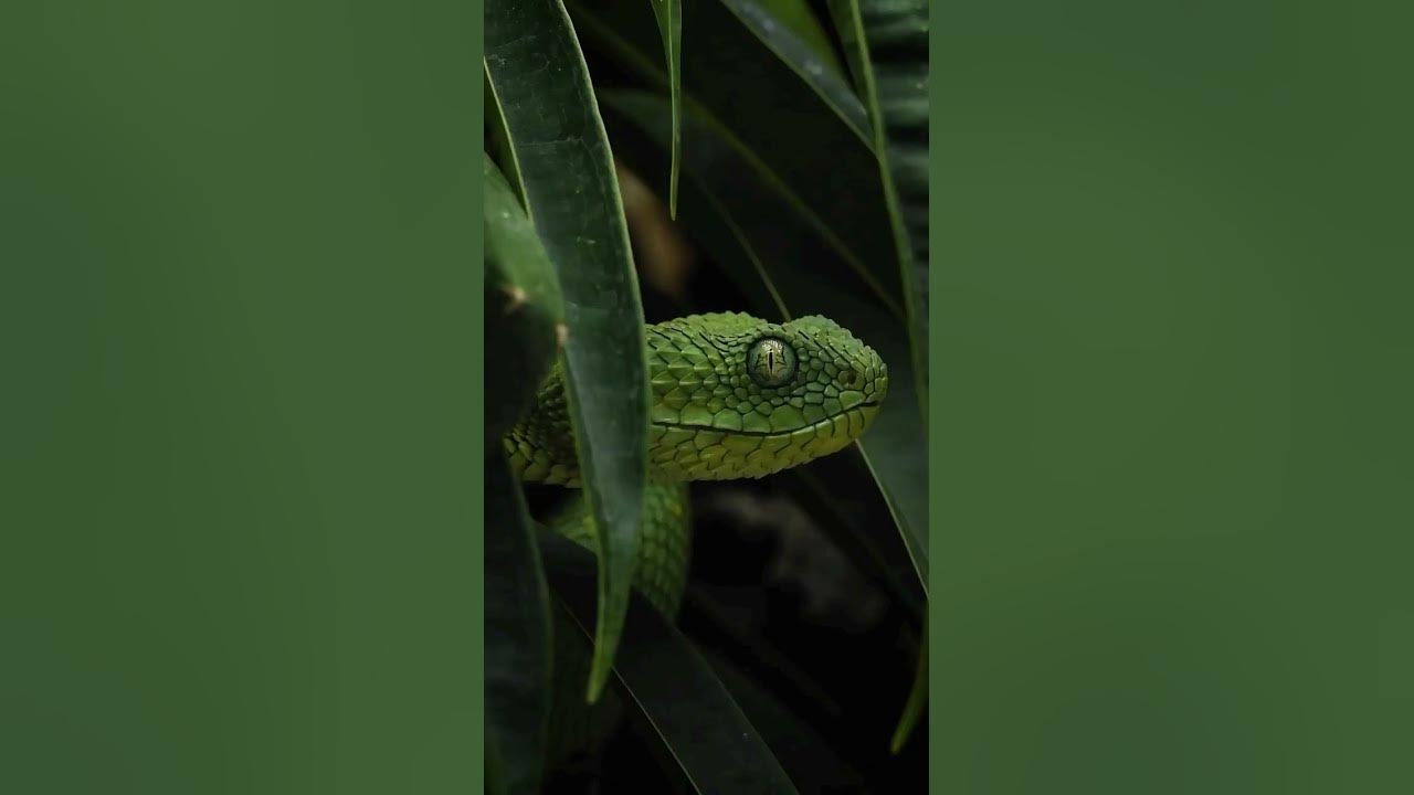 Колючая кустарниковая гадюка (лат. Atheris hipsida). - YouTube