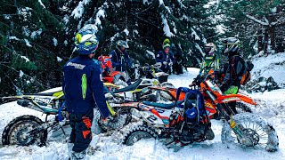 4K SNOW ENDURO ❄ SURVIVORS IN THE BLIZZARD 🌬