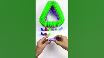 Very relaxing Robot MINI pop tube🤖#asmr #satisfying #creative  #poptubesound #diy #robot #relaxing