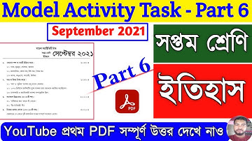 Model Activity Task Class 7 History Part 6 September 2021 Answer||Class 7 History Part 6 Full Solve