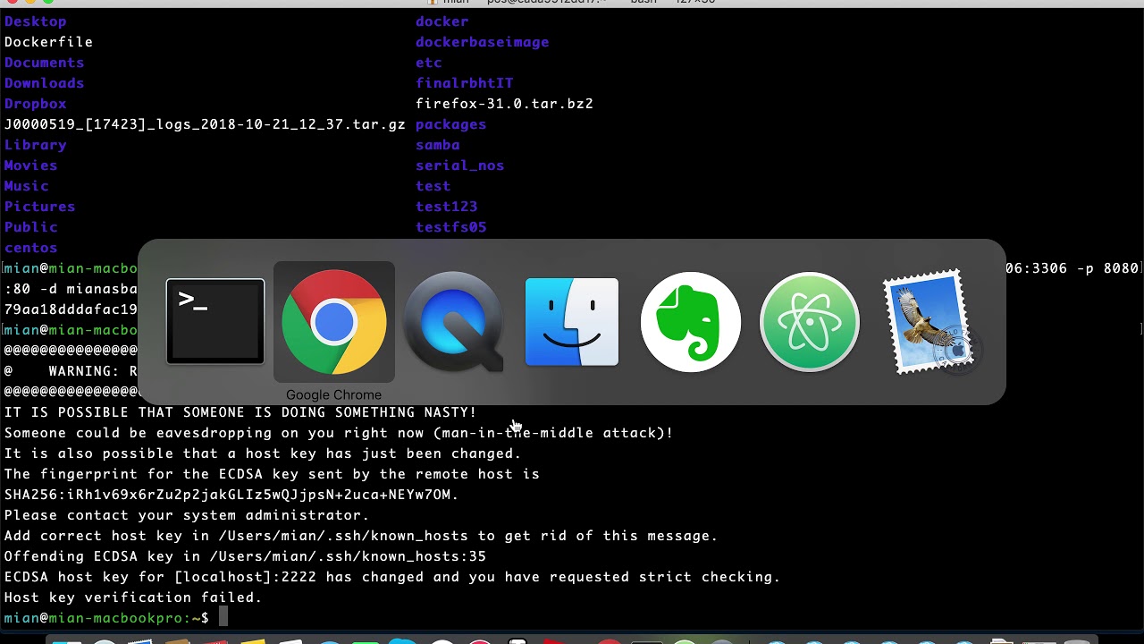 REMOTE HOST IDENTIFICATION HAS CHANGED! error on ssh 2/2 