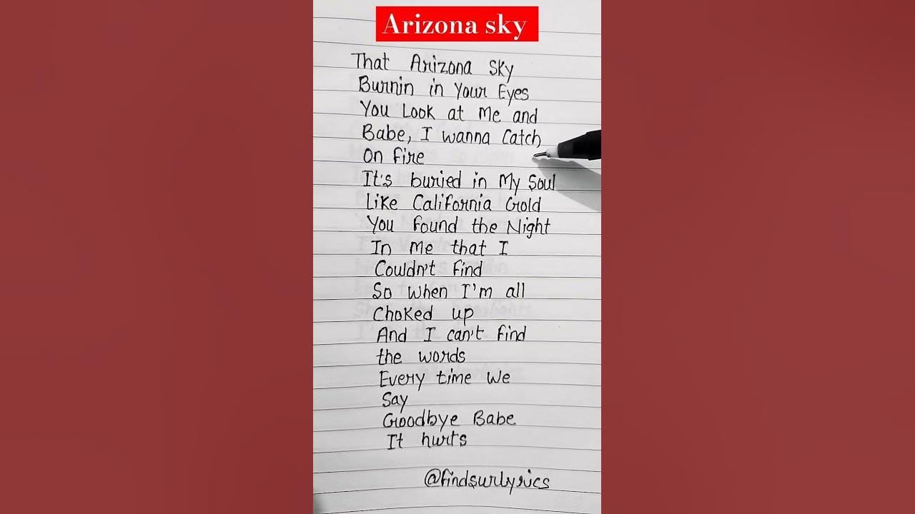 Arizona sky always remember us this way #ladygaga #viralsong #englishsongs