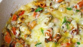 Easy and Cheesy Buttered Mussel | Cheesy Tahong Recipe