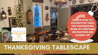 THANKSGIVING Table Setting Ideas/ Farmhouse Primitive Decor/DECORATE WITH ME