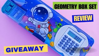 Unique Geometry Box Review And Giveaway | Calculator  वाला Geometry Box