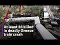 Greece train crash: At least 36 killed in head-on collision