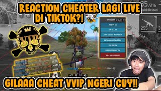 REACTION LIVE CHEATER FREE FIRE DI TIKTOK?! GARENA WAJIB TAU!!