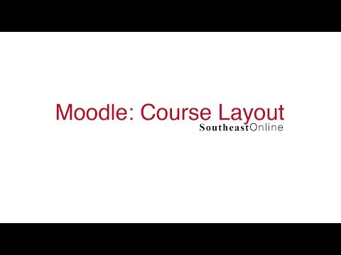 Course Layout of Moodle