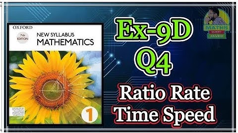 Q4 || Ex-9D || D1 || NSM || Ratio,Rate and Speed || Olevel