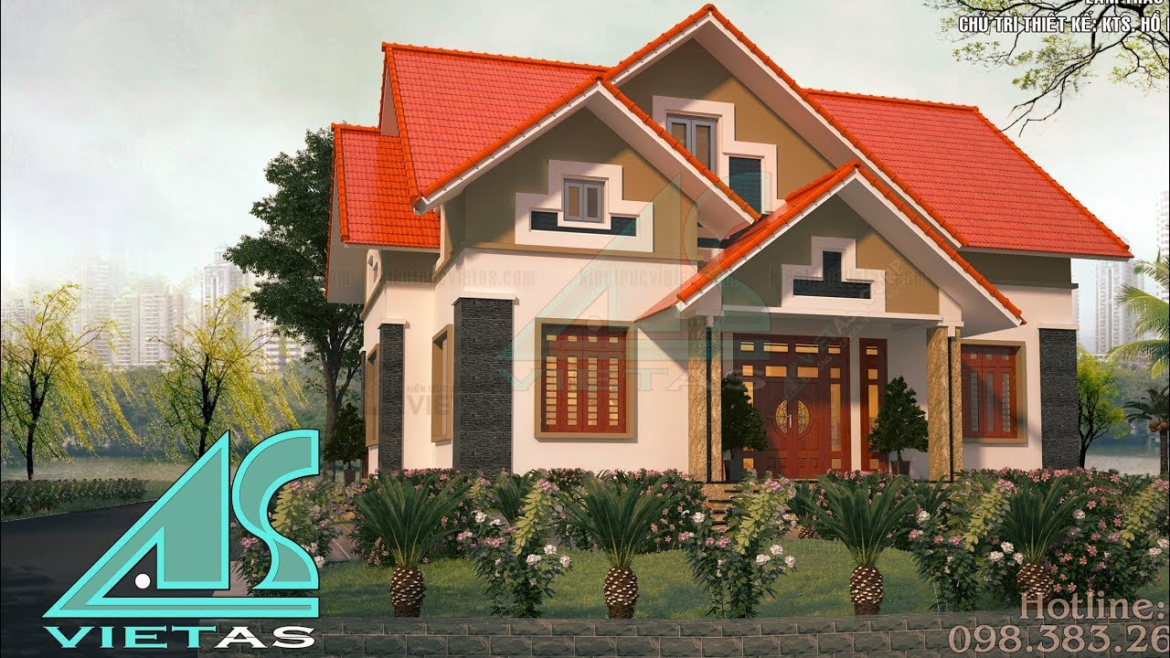 Biệt Thự Vườn 1 Tầng Mái Thái 150m2 4 Phòng Ngủ Ông Thịnh, Sông Lô, Vĩnh Phúc - YouTube