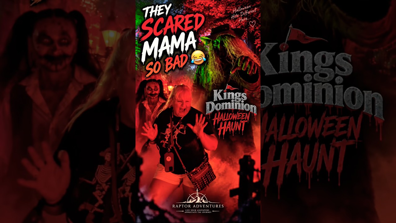 They Scared Mama SO BAD #KingsDominion #HalloweenHaunt #ScareZone #HauntedAttraction