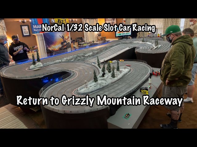1/32 scale slot car racing at Grizzly Mountain Raceway 