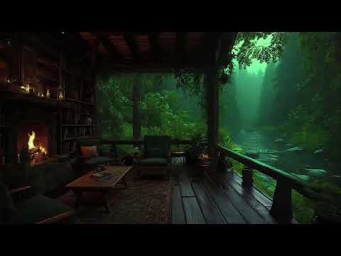 Let The Rain & Fire Place In Cozy Wooden Cabin be Your Sanctuary 🛖  Source of Calm in Busy World