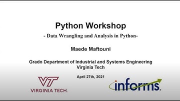 Python Workshop - Data Wrangling and Analysis