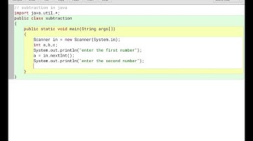 Subtraction in java(Scanner class)