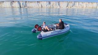 Trolling in a SIB on the Sussex Coast for Bass, Mackeral,  and Spitfires.