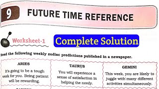 Future Time Reference Solution| DAV Class 7 English Practice Chapter 9 |
