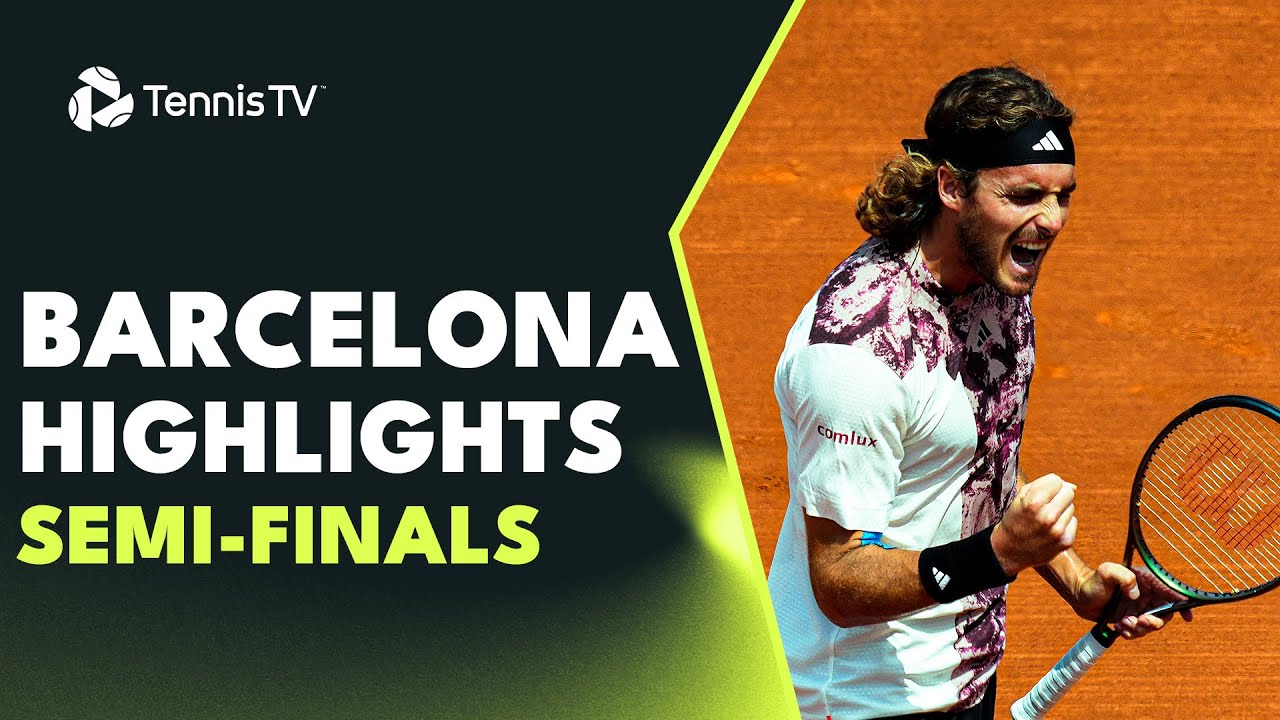 Alcaraz Faces Evans; Tsitsipas Battles Musetti | Barcelona 2023 Semi-Finals Highlights