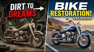 1970s Vintage Motorcycle Restoration - Full Timelapse (USA Build)