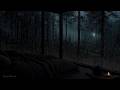 Dark Rainy Night in a Forest Cabin | Heavy Rain & Distant Thunder for Sleep — 8 Hours