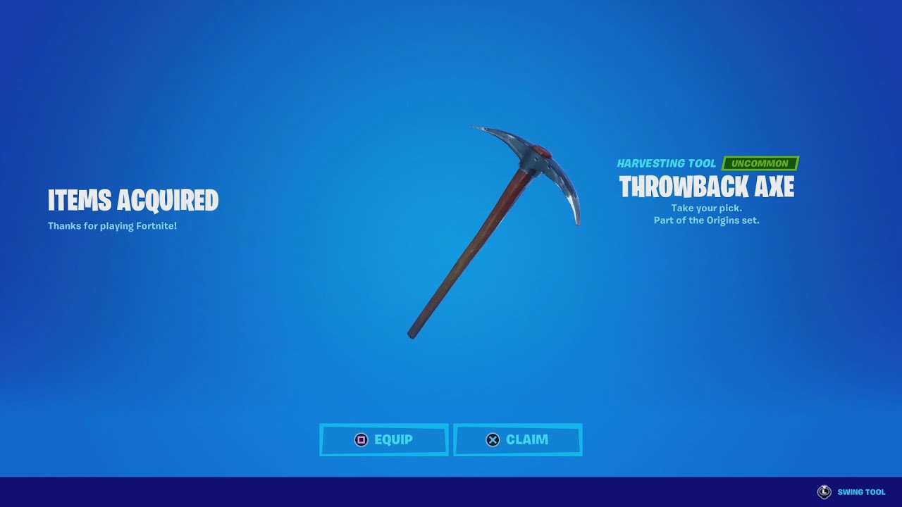Get Free Throwback Pickaxe PNG