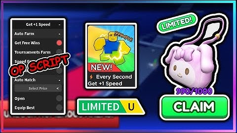 [UGC LIMITED] Roblox Every Second Get +1 Speed Script - Infinite Wins / Speed