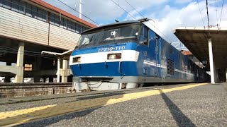 【2073レ・ムド付き】JR山陽本線 EF210-110号機+EF210-342号機牽引 新倉敷駅通過①