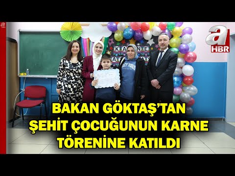 Bakan Göktaş, Babası Pençe-Kilit Harekatı'nda Şehit Olan Öğrencinin Karne Törenine Katıldı I A Haber