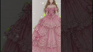 Beautiful Barbie Princess Dress Drawing 👗✨ | Handmade Art##Barbie dress #ytshorts #trending #viral
