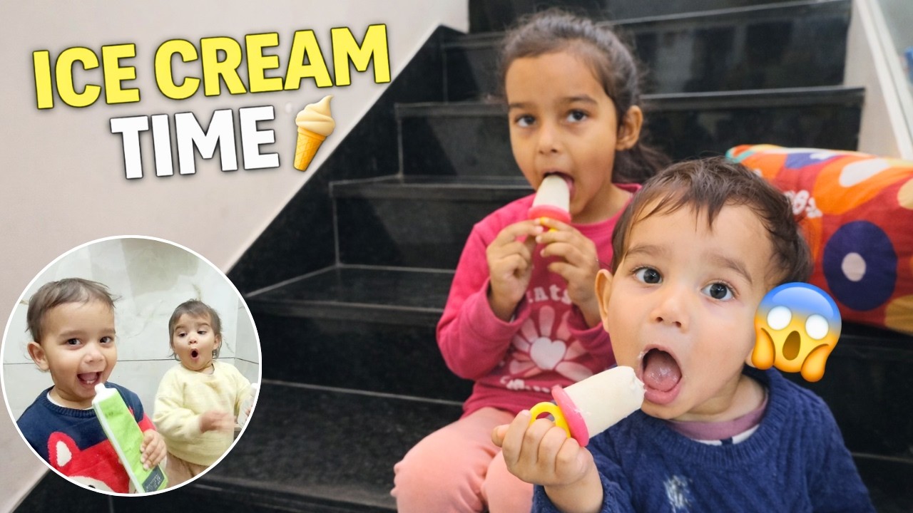 Washroom Masti 😅 + Homemade Makhana Ice Cream | Kids Full Masti Vlog