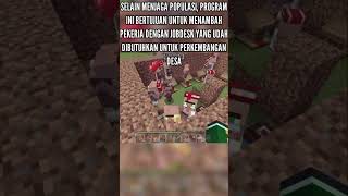 PROGRAM POPULASI UNTUK TENAGA KERJA DI MINECRAFT #vtuber #minecraft #mcpe #shorts