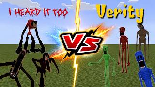 Verity VS I Heard It Too [Minecraft Horror] 🆚 [CRUELITY, FALSITY, LOVITY] Minecraft Addon