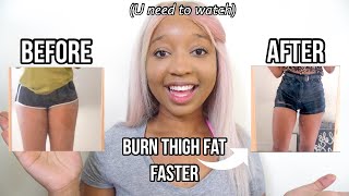 HOW TO BURN THIGH FAT FASTER with Chloe ting slim thigh challenge Thigh gap workout | How i slimmed screenshot 4