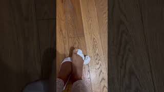Toe Wiggling In White Socks