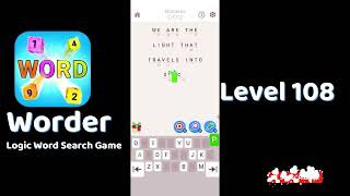 Worder Level 108 | Worder Logic Word Search Level 108 Answers