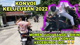 Konvoi Kelulusan Sekolah 2022 Lucu Bikin Ngakak Kecebur Di Air Got