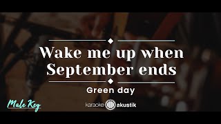Wake Me Up When September Ends  Green Day karaoke Acoustic  Male Key