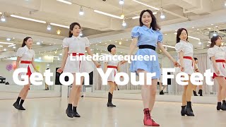 Get on Your Feet Line Dance l Improver l 겟 온 유어 핏 라인댄스 l Linedancequeen l Junghye Yoon