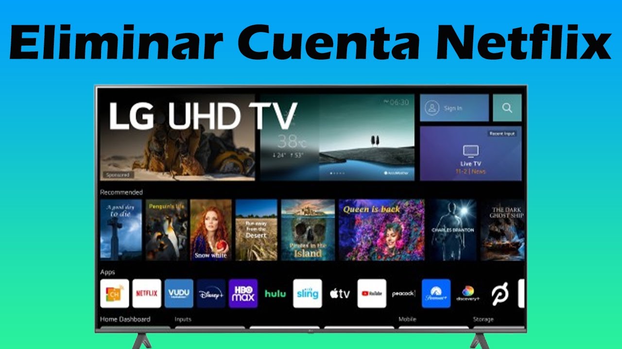 Como eliminar cuenta Netflix en smart TV LG - YouTube