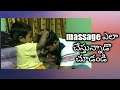 cute baby massage to his dad💆