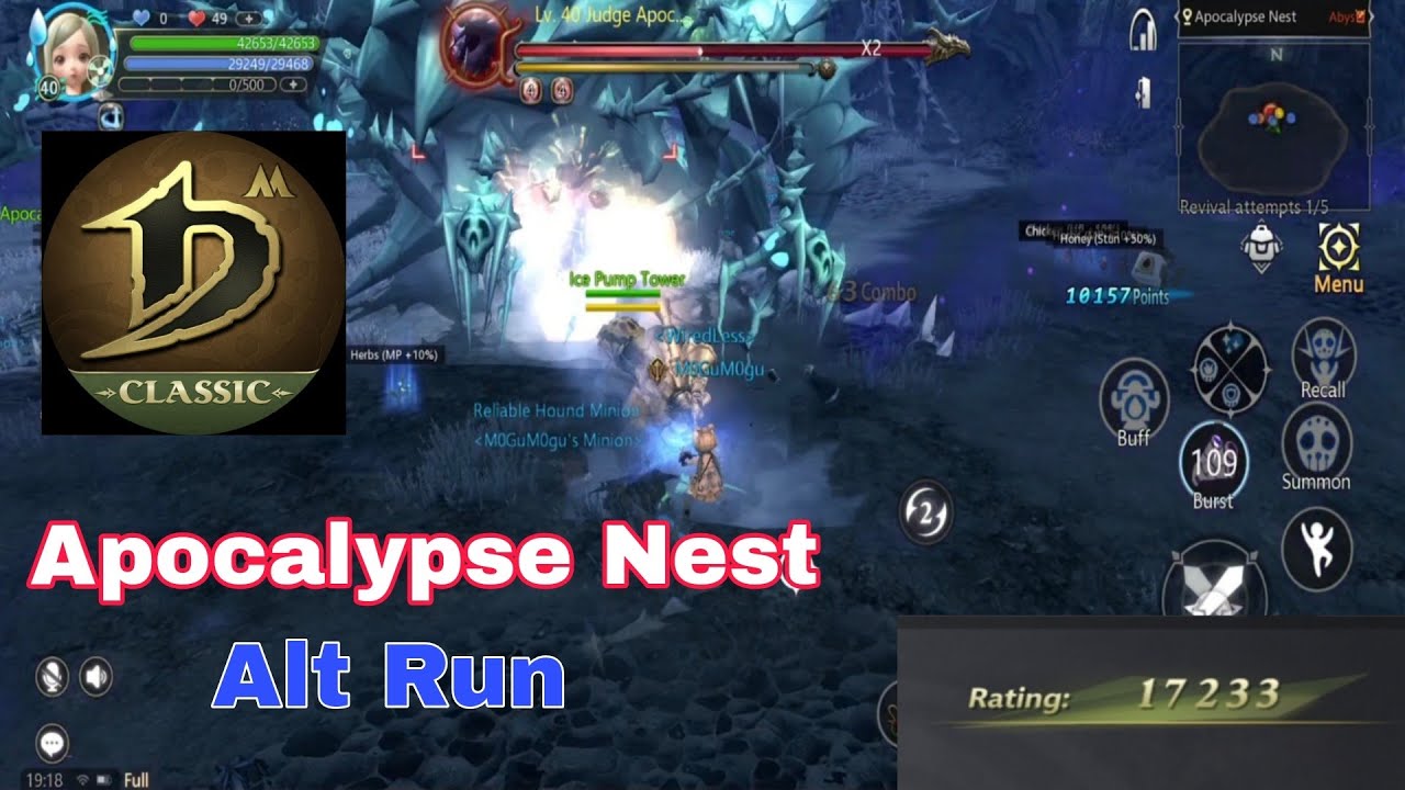 Apocalypse Nest Full Run • Dragon Nest M Classic | Engineer POV 